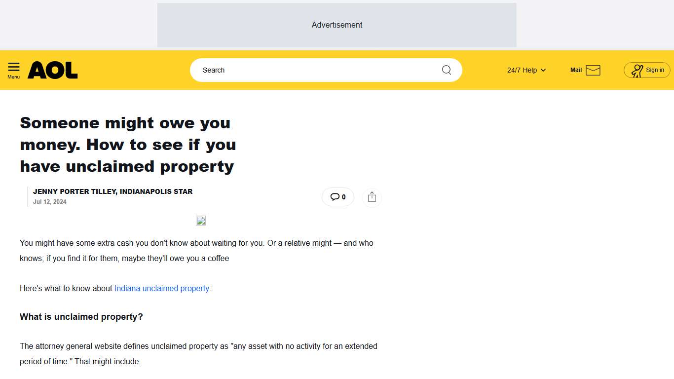 Someone might owe you money. How to see if you have unclaimed property - AOL