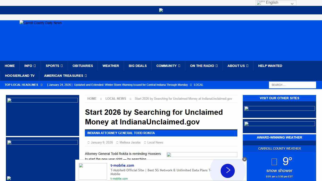 Start 2026 by Searching for Unclaimed Money at IndianaUnclaimed.gov – Carroll County Daily News